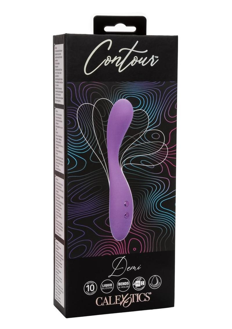Contour Demi Rechargeable Silicone Vibrator - Purple