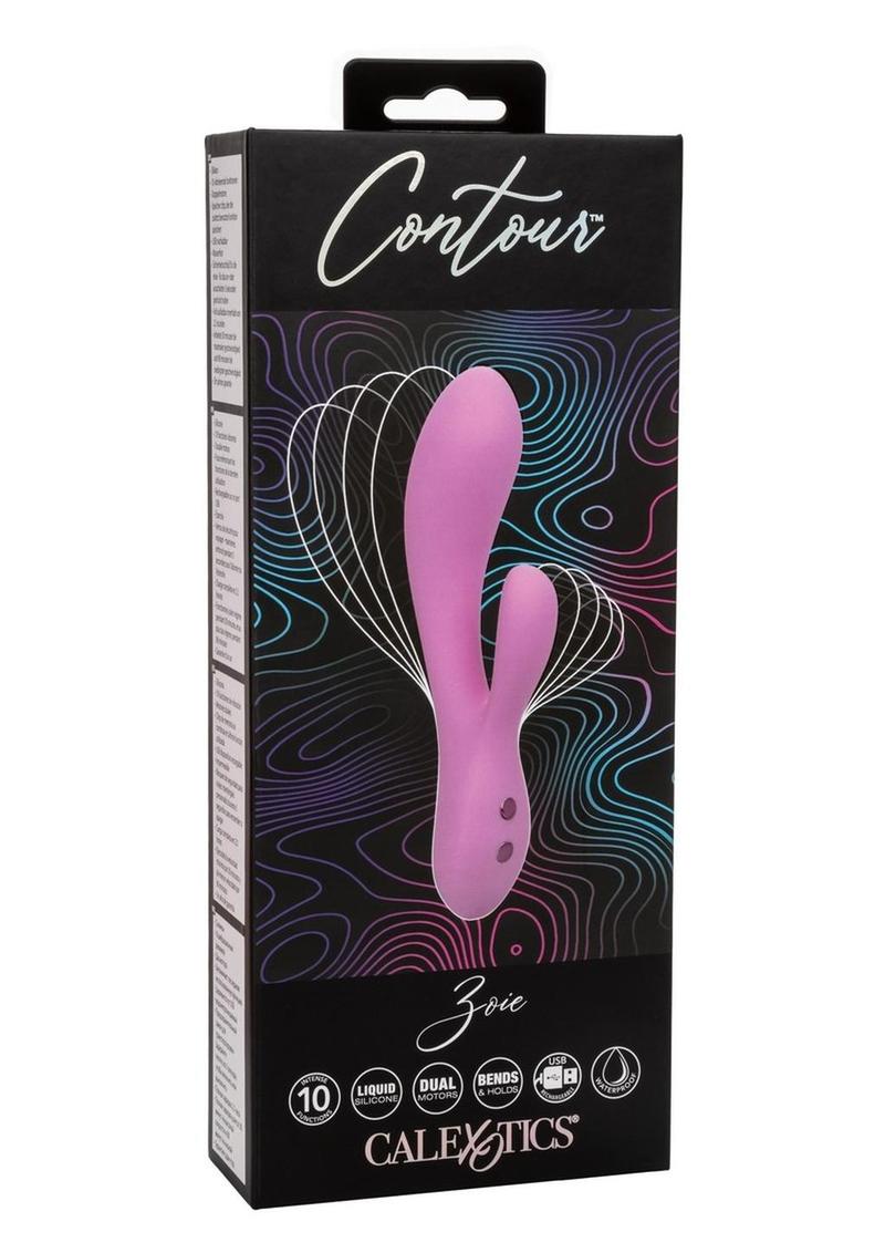 Contour Zoie Rechargeable Silicone Vibrator - Pink