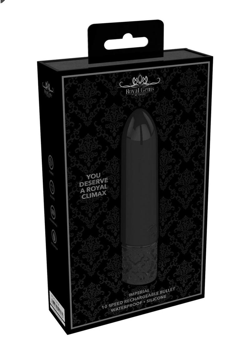 Royal Gems Imperial Silicone Rechargeable Bullet - Black