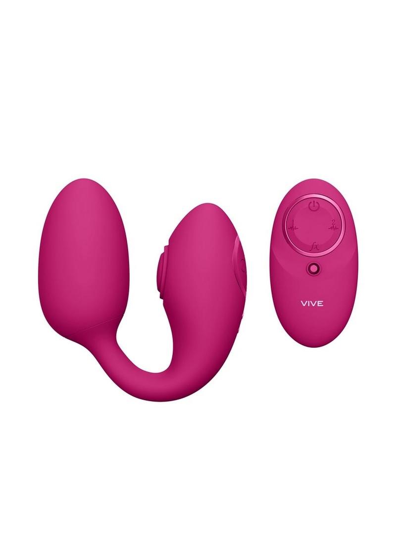 Vive Aika Rechargeable Silicone Pulse Wave andamp; Vibrating Love Egg - Pink