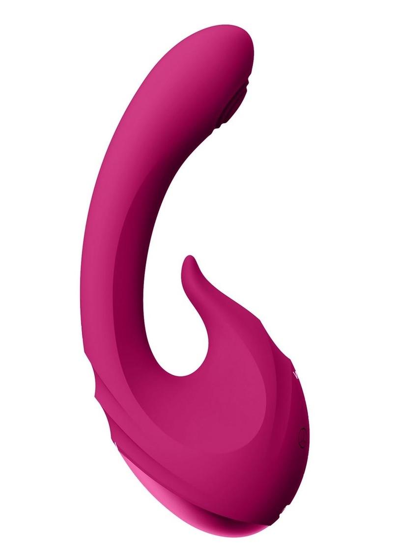 Vive Miki Rechargeable Silicone Pulse Wave andamp; Flickering G-Spot Vibrator - Pink
