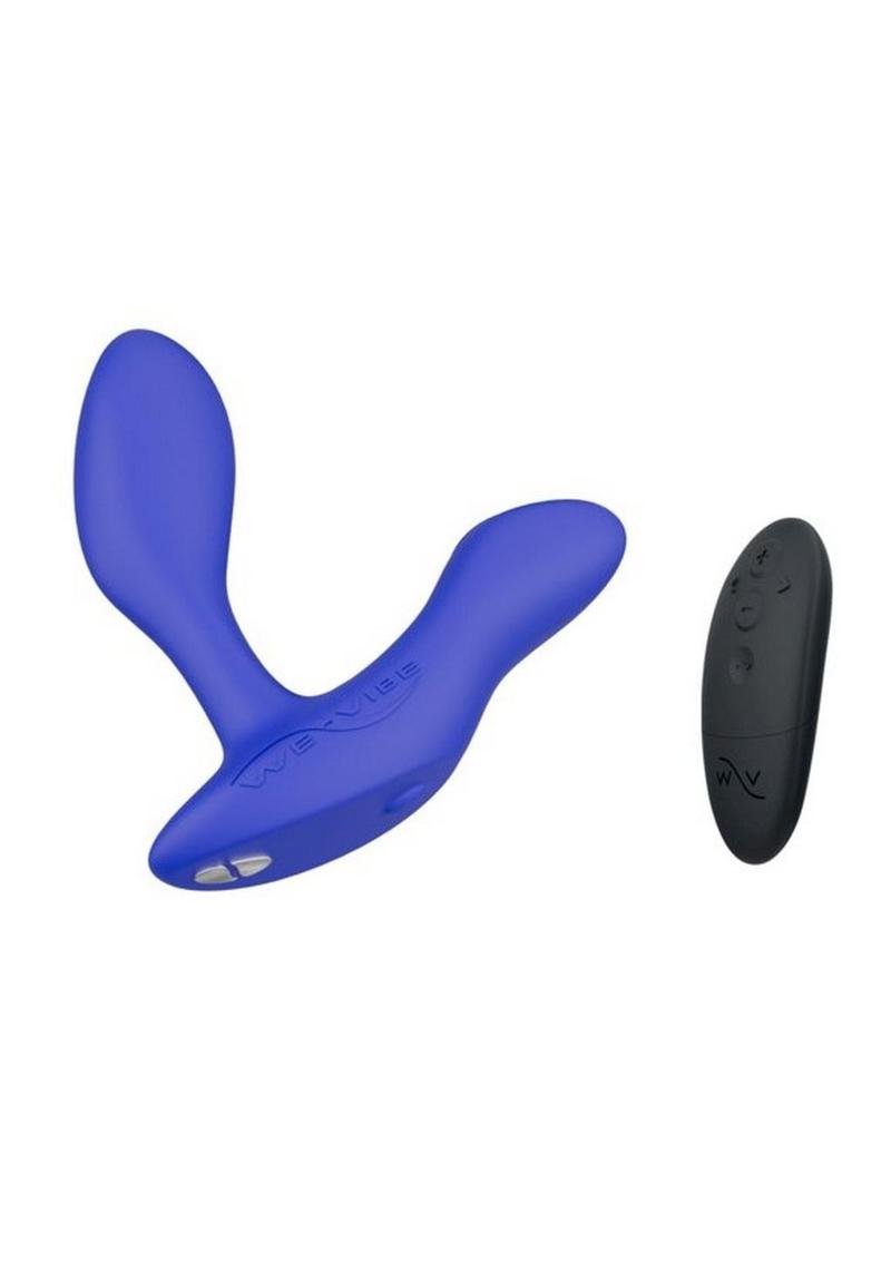 We-Vibe Vector+ Rechargeable Silicone Vibrating Prostate Massager with Remote Control - Royal Blue