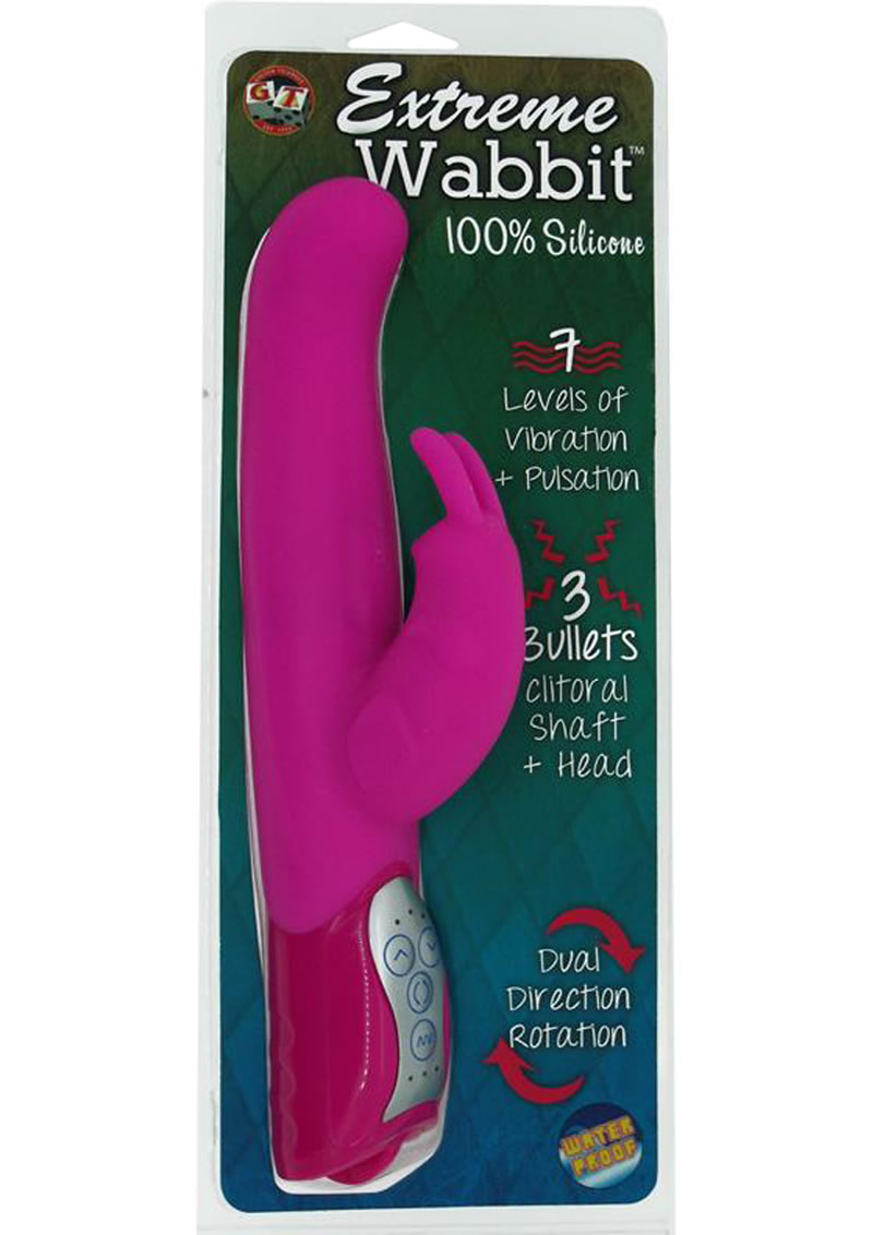 Extreme Wabbit Silicone Rabbit Vibrator - Pink