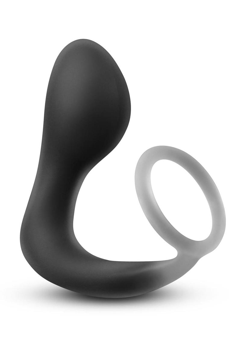 Renegade Slingshot Silicone Cock Ring andamp; Prostate Plug - Black