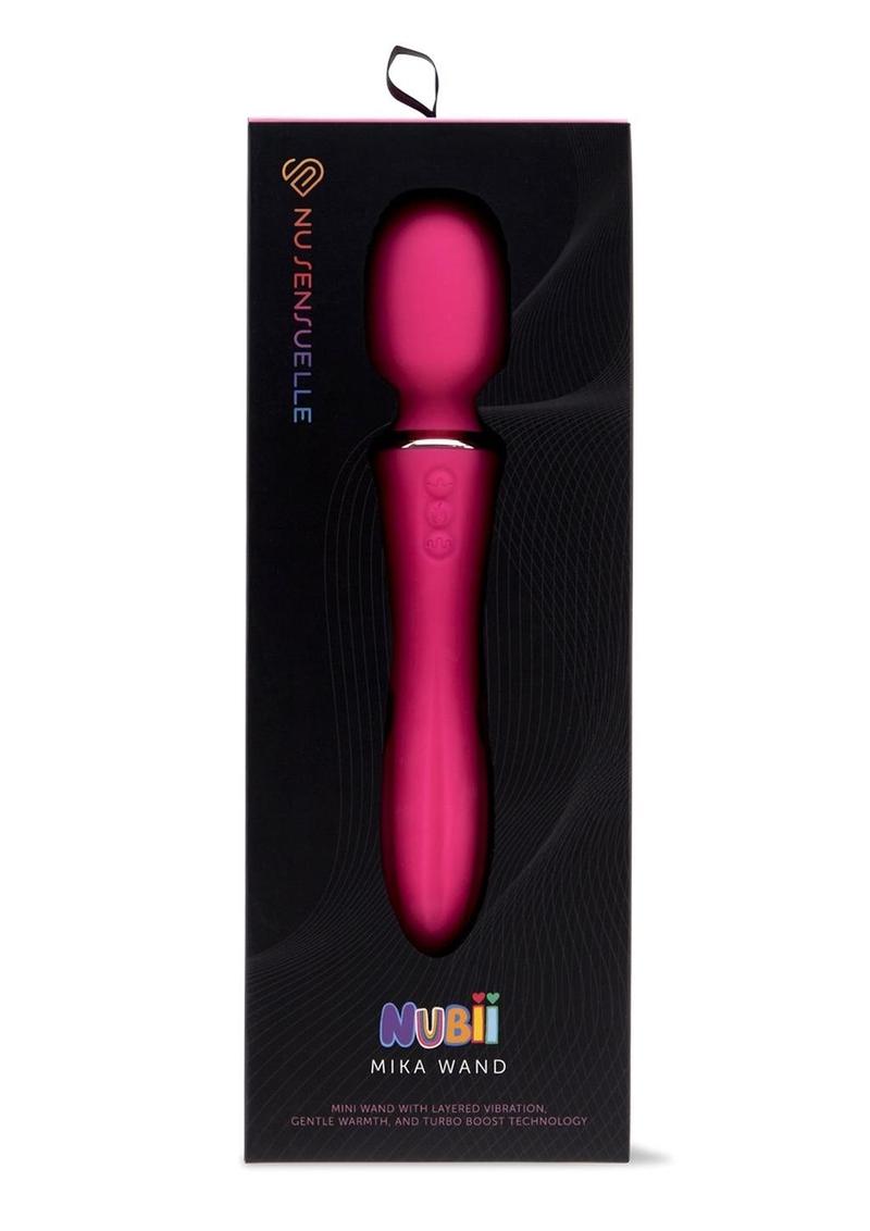 Nu Sensuelle Mika Nubii Rechargeable Silicone Mini Wand - Pink