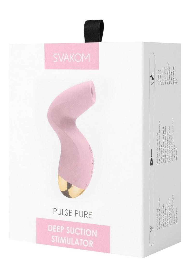 Svakom Pulse Pure Silicone Clitoral Stimulator - Pink/Silver
