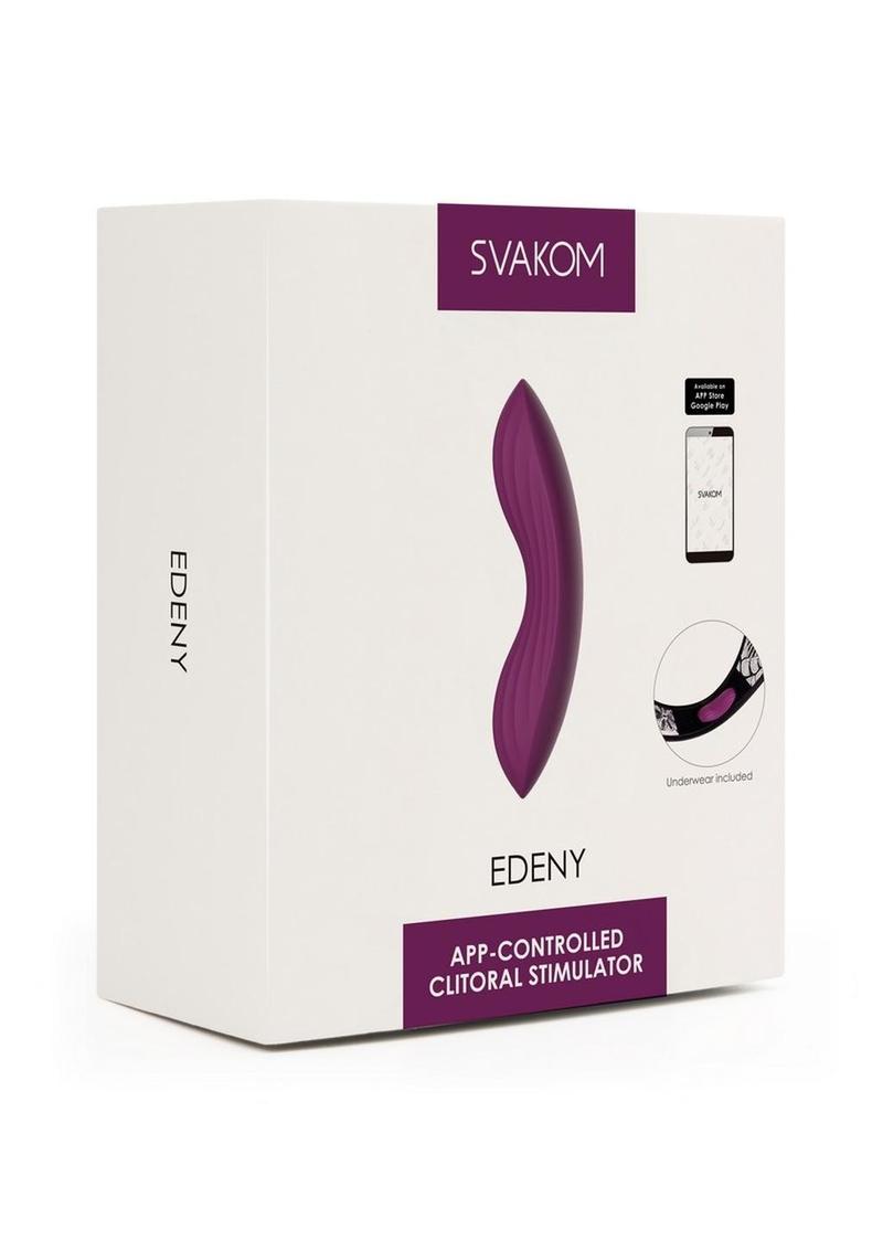 Svakom Edeny Interactive Silicone Clitoral Stimulator - Purple