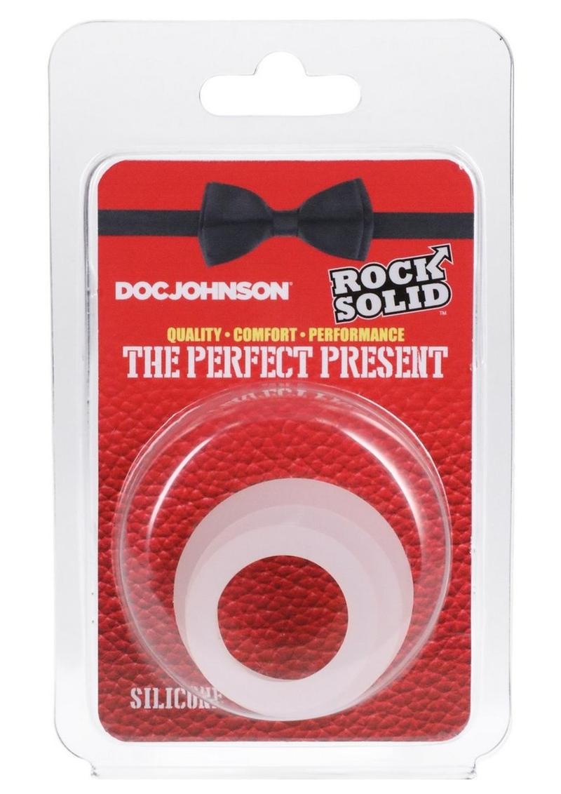 Rock Solid Perfect Present Silicone Cock Ring Holiday Edition (3 Pack) - Frost
