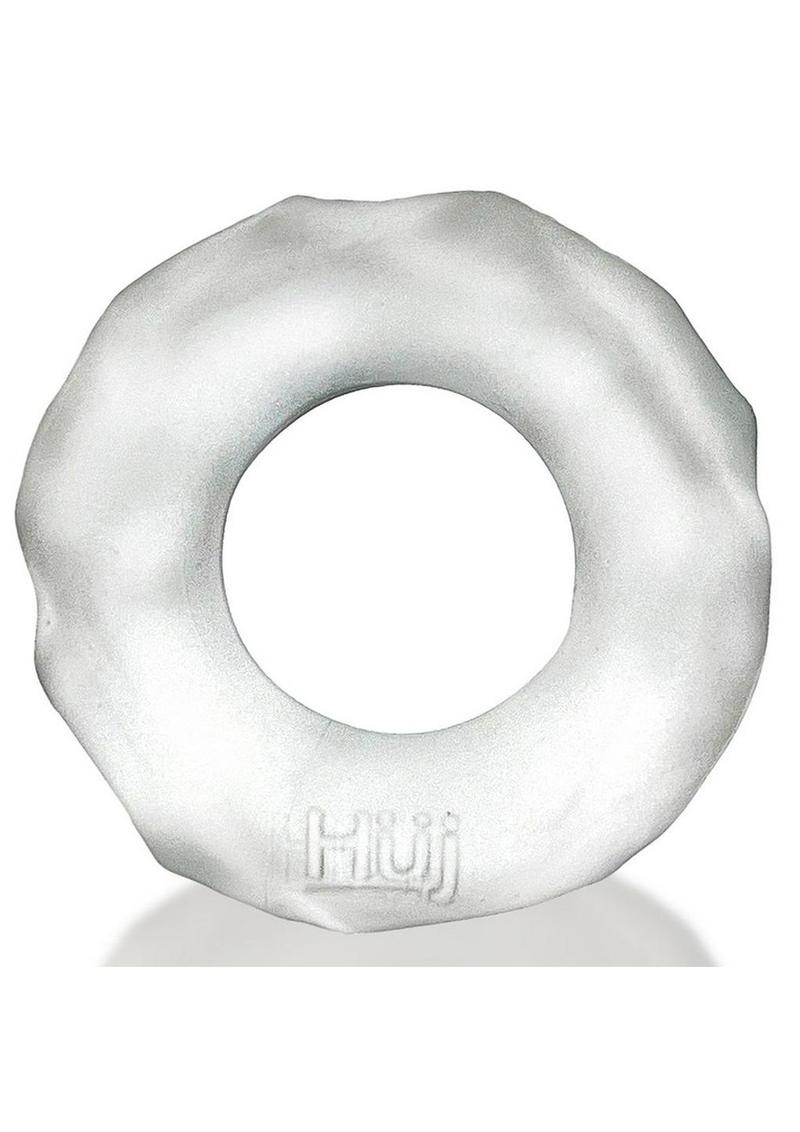 Hunkyjunk Fractal Tactile Cockring - Clear Ice