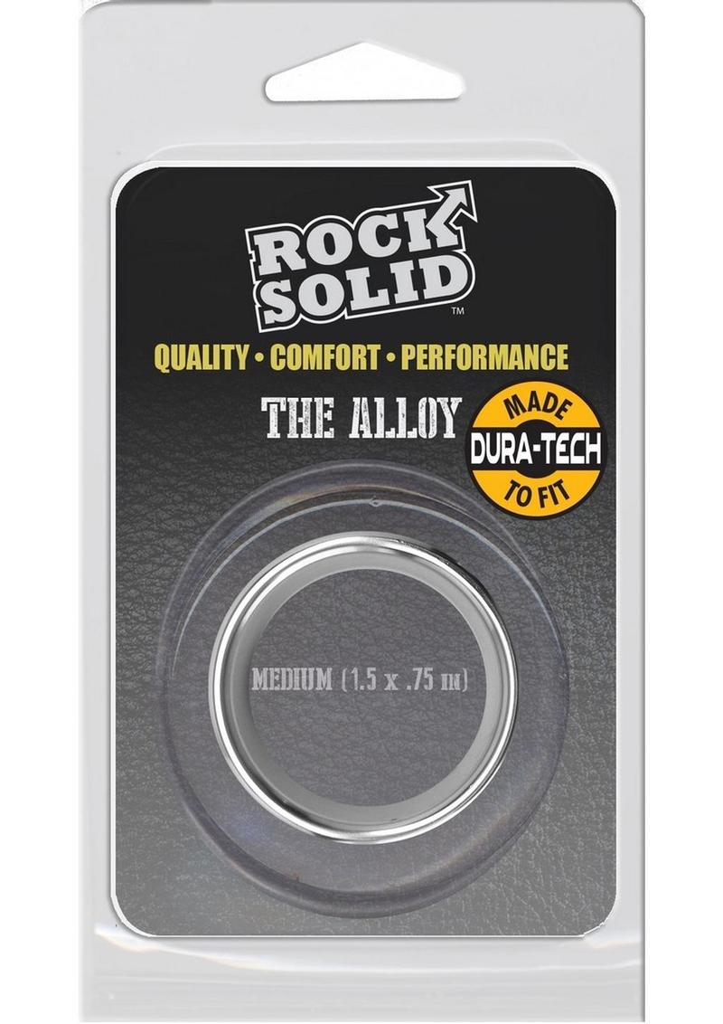 Rock Solid Brushed Alloy Aluminum Cock Ring - Medium - Silver