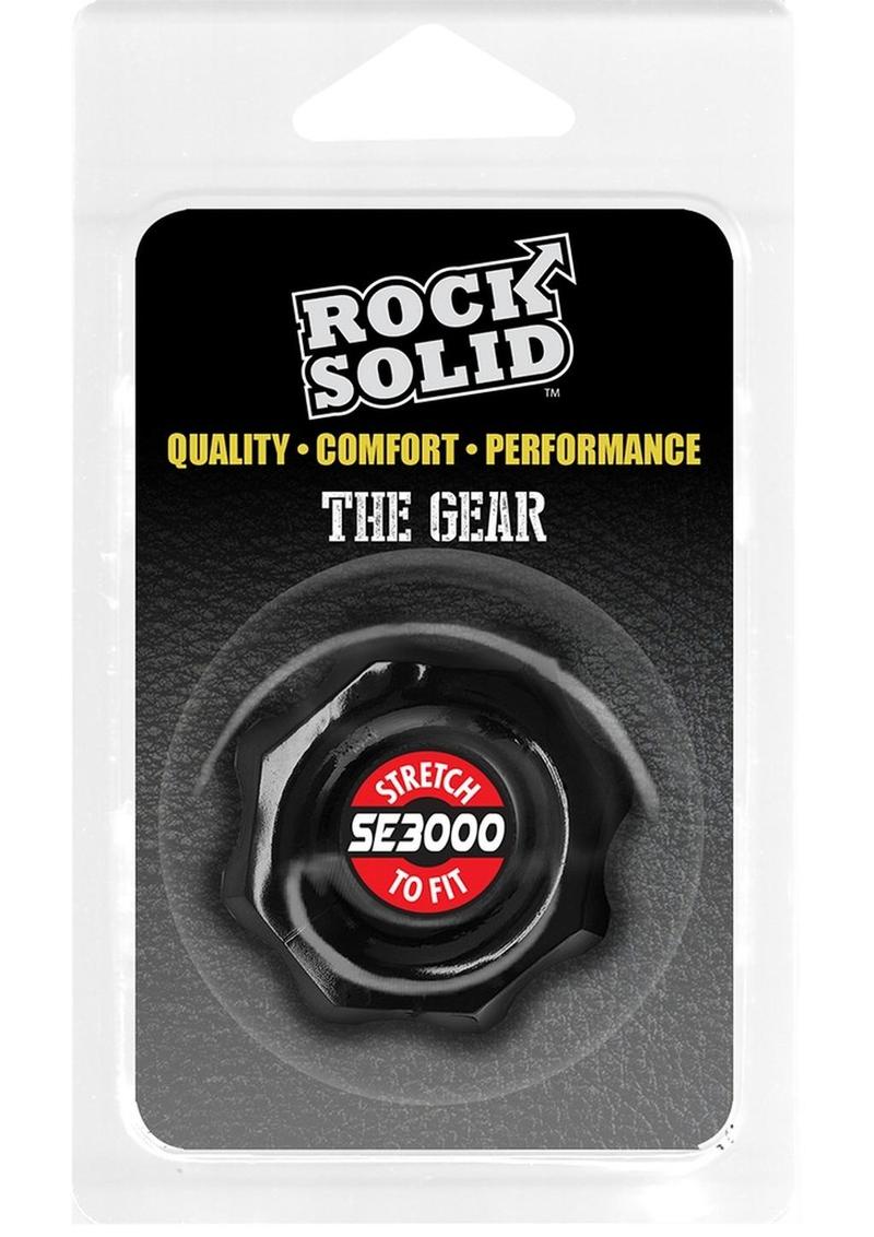 Rock Solid The Gear Cock Ring - Black