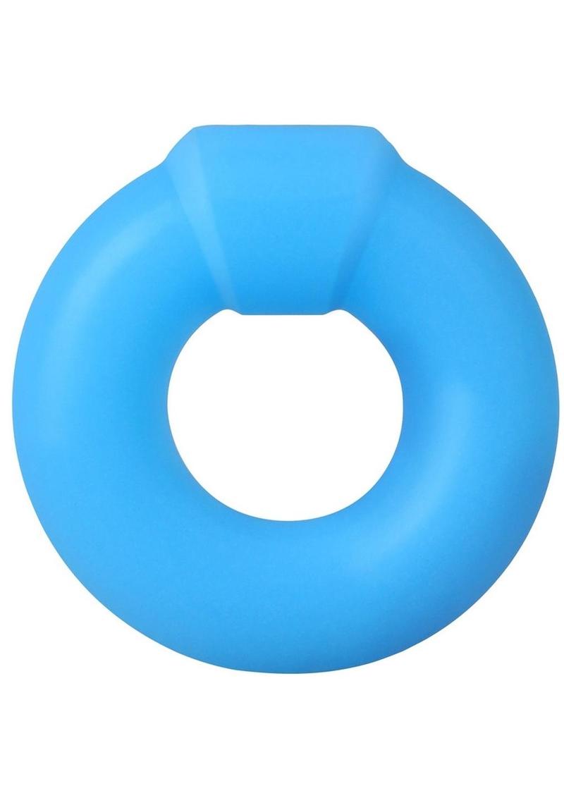 Rock Solid The Mega Ring Glow in the Dark Silicone Cock Ring - Blue