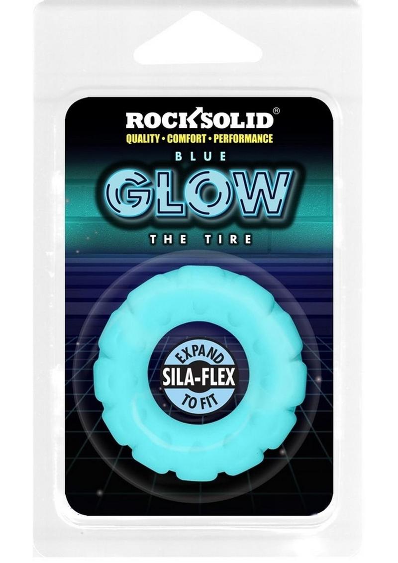 Rock Solid The Tire Silicone Glow in the Dark Cock Ring - White
