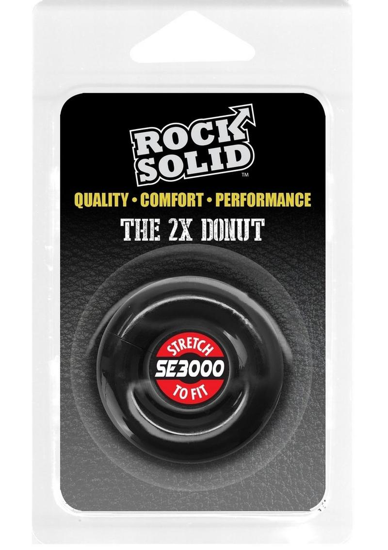 Rock Solid The 2X Donut Cock Ring - Black