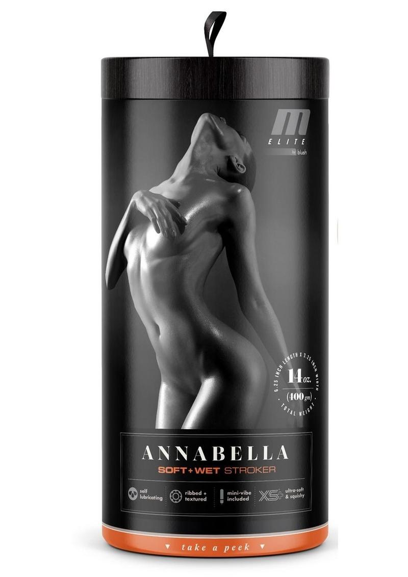 M Elite Soft and Wet Annabella Realstic Vagina Masturbator - Vanilla