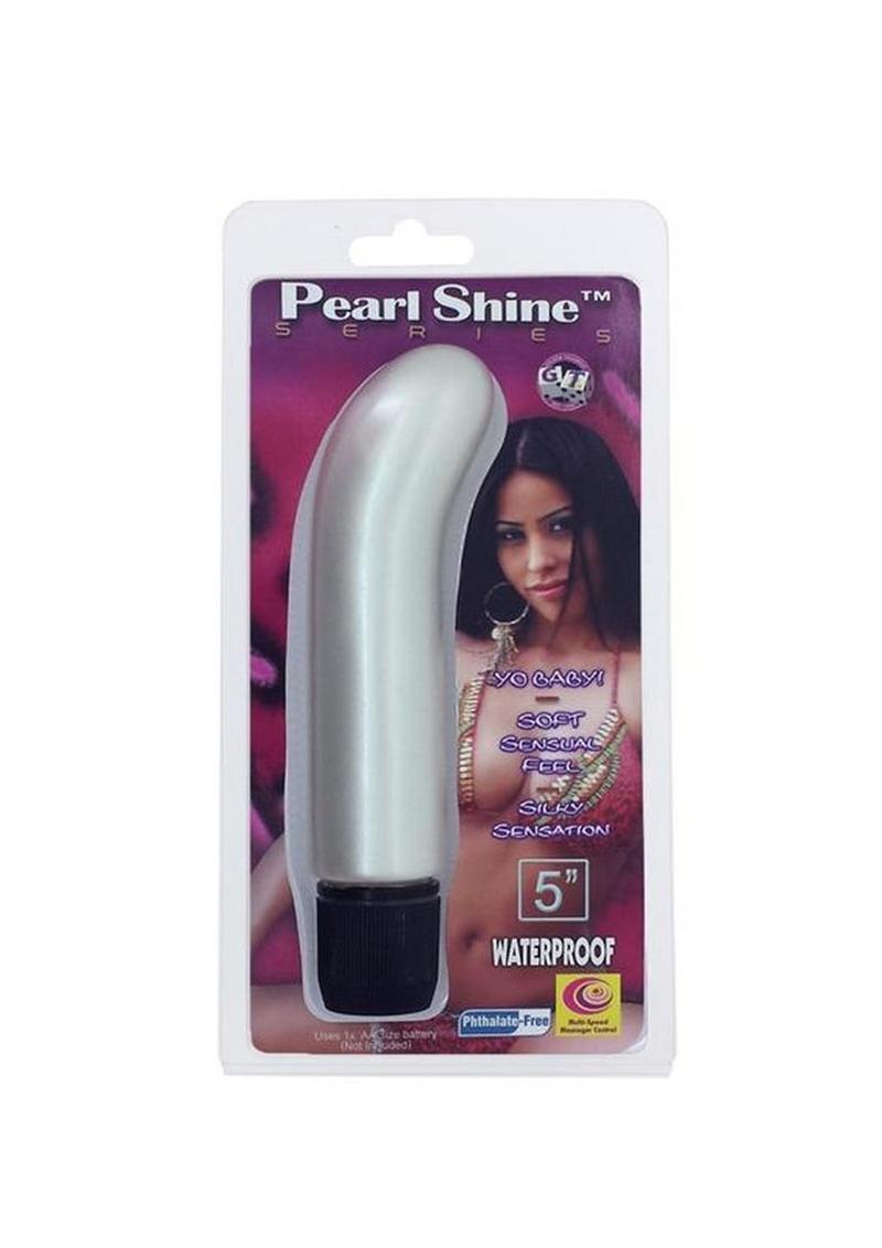 Pearl Shine G-Spot Vibrator 5in - White