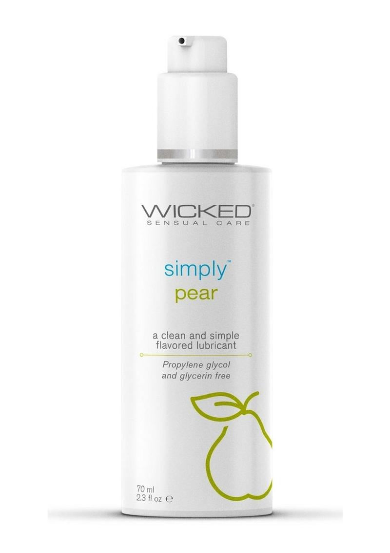 Wicked Simply Water Based Flavored Lubricant 2.3oz - Pear