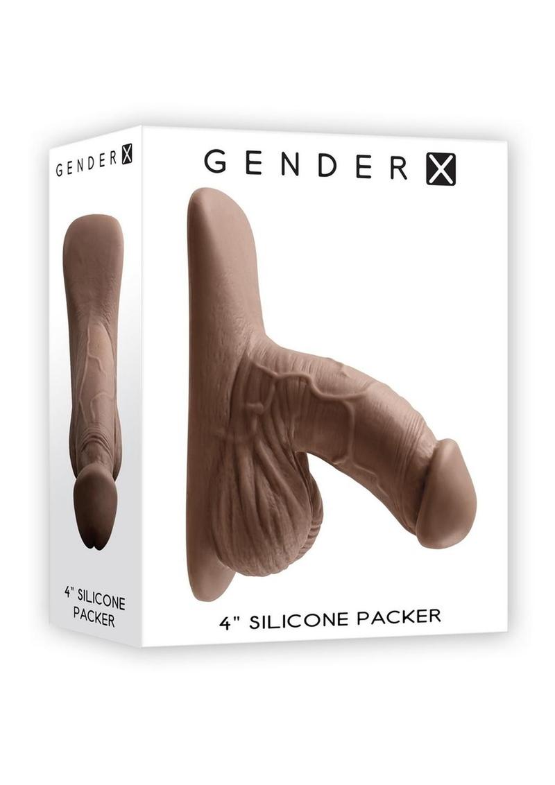 Gender X Silicone Packer Dildo 4in - Caramel