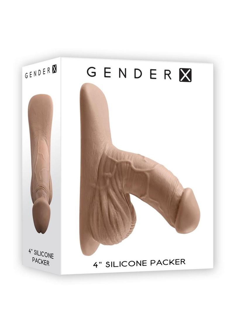 Gender X Silicone Packer Dildo 4in - Tan