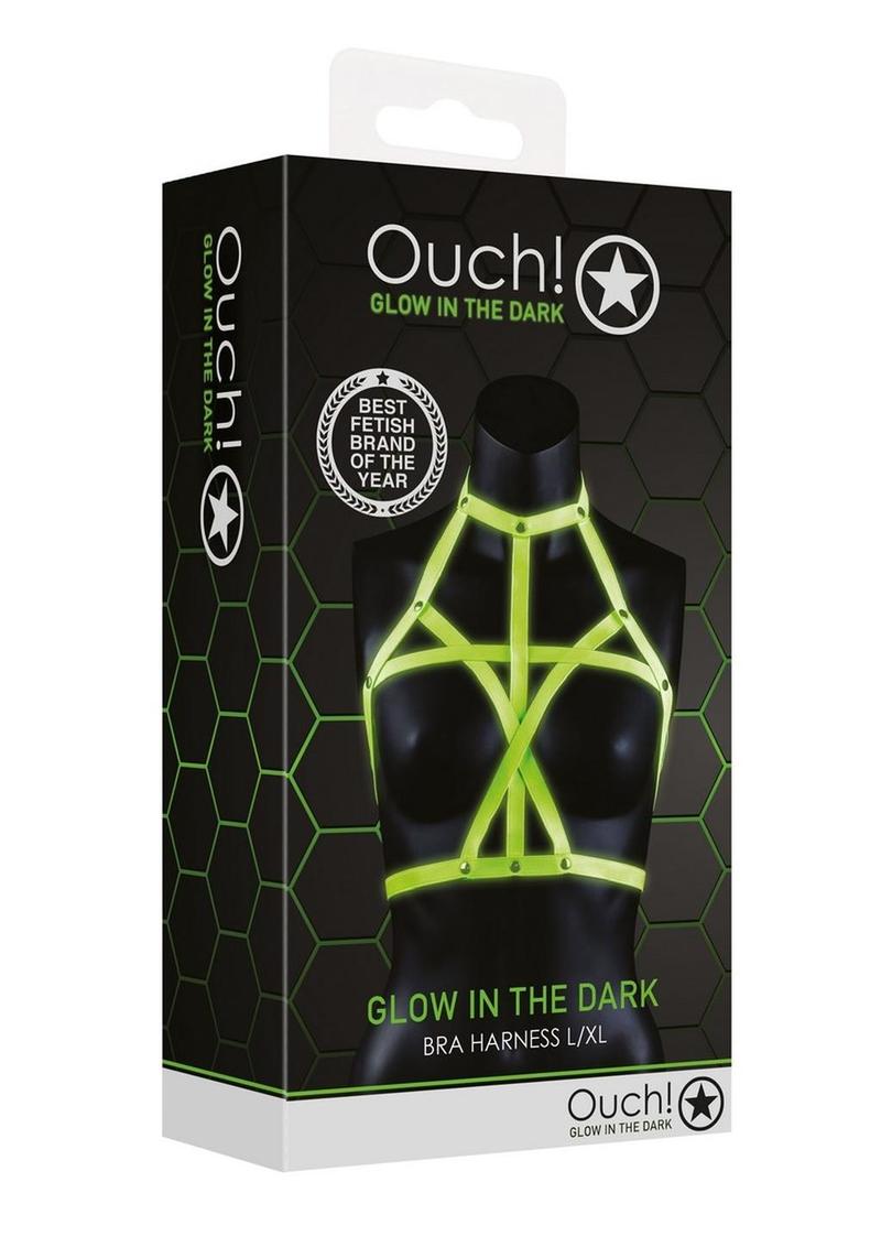 Ouch! Bra Harness Glow in the Dark Large/XLarge - Green