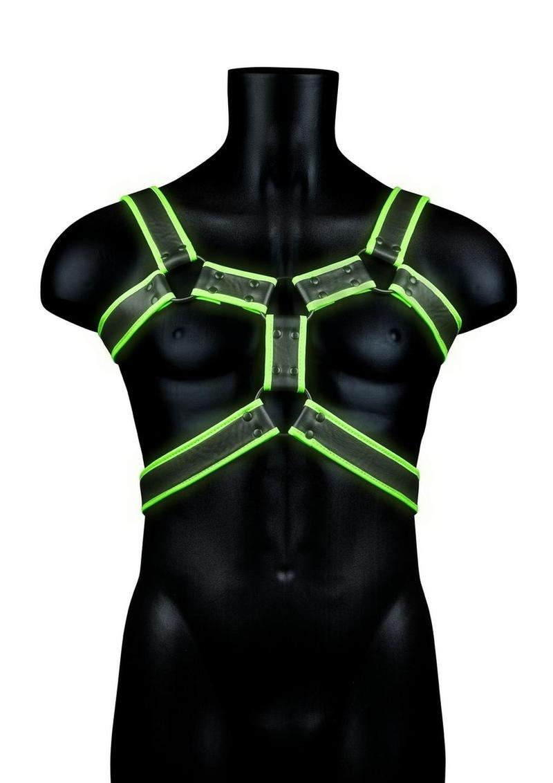 Ouch! Body Harness Glow in the Dark - Large/XLarge - Green