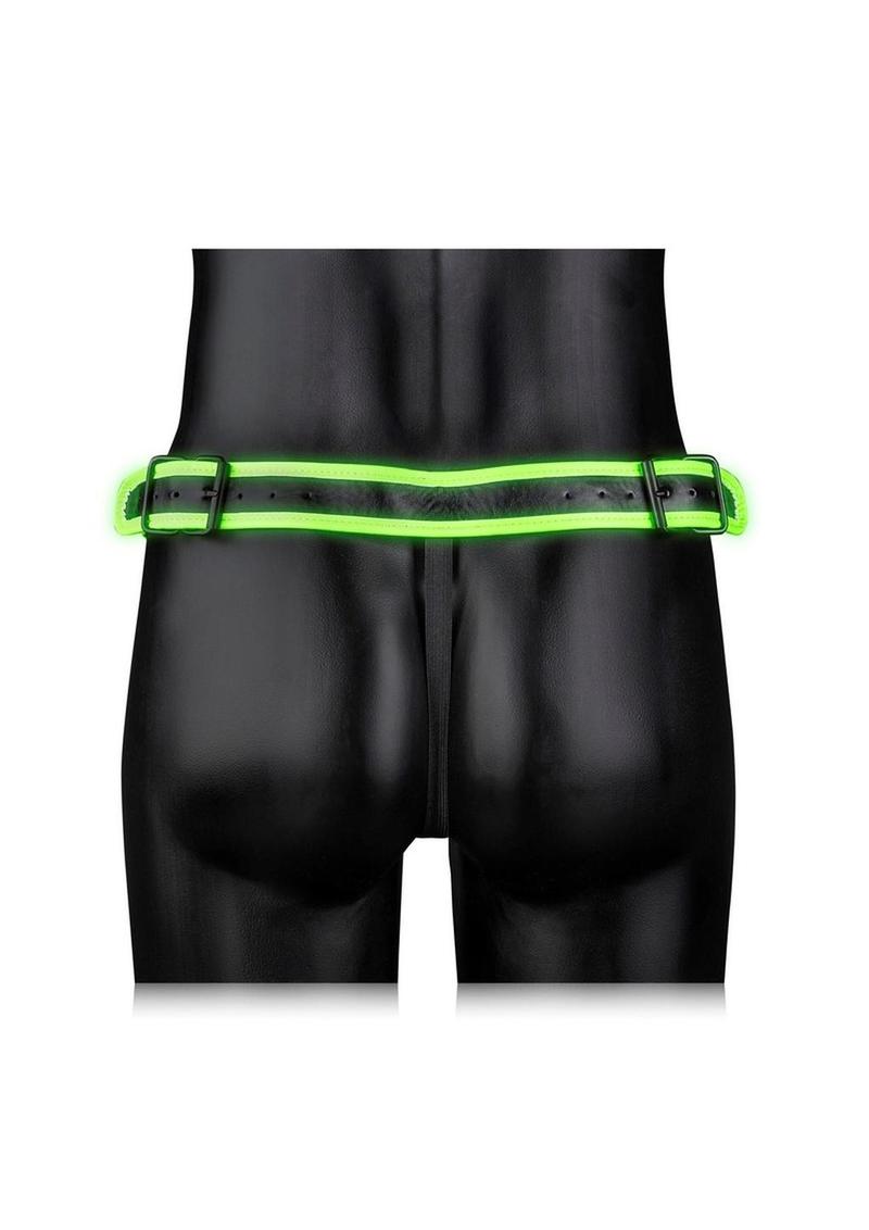 Ouch! Buckle Jock Strap Metal Glow in the Dark - Large/XLarge - Green