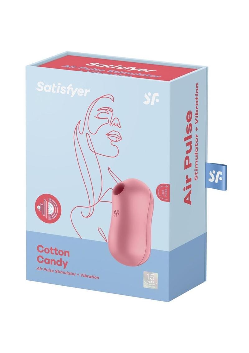Satisfyer Cotton Candy Rechargeable Silicone Clitoral Stimulator - Light Red