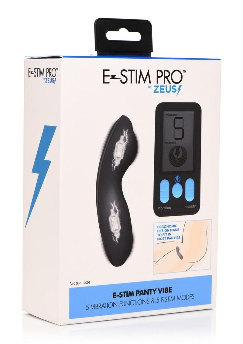 Zeus Electrosex E-Stim Panty Vibe with Remote Control - Black