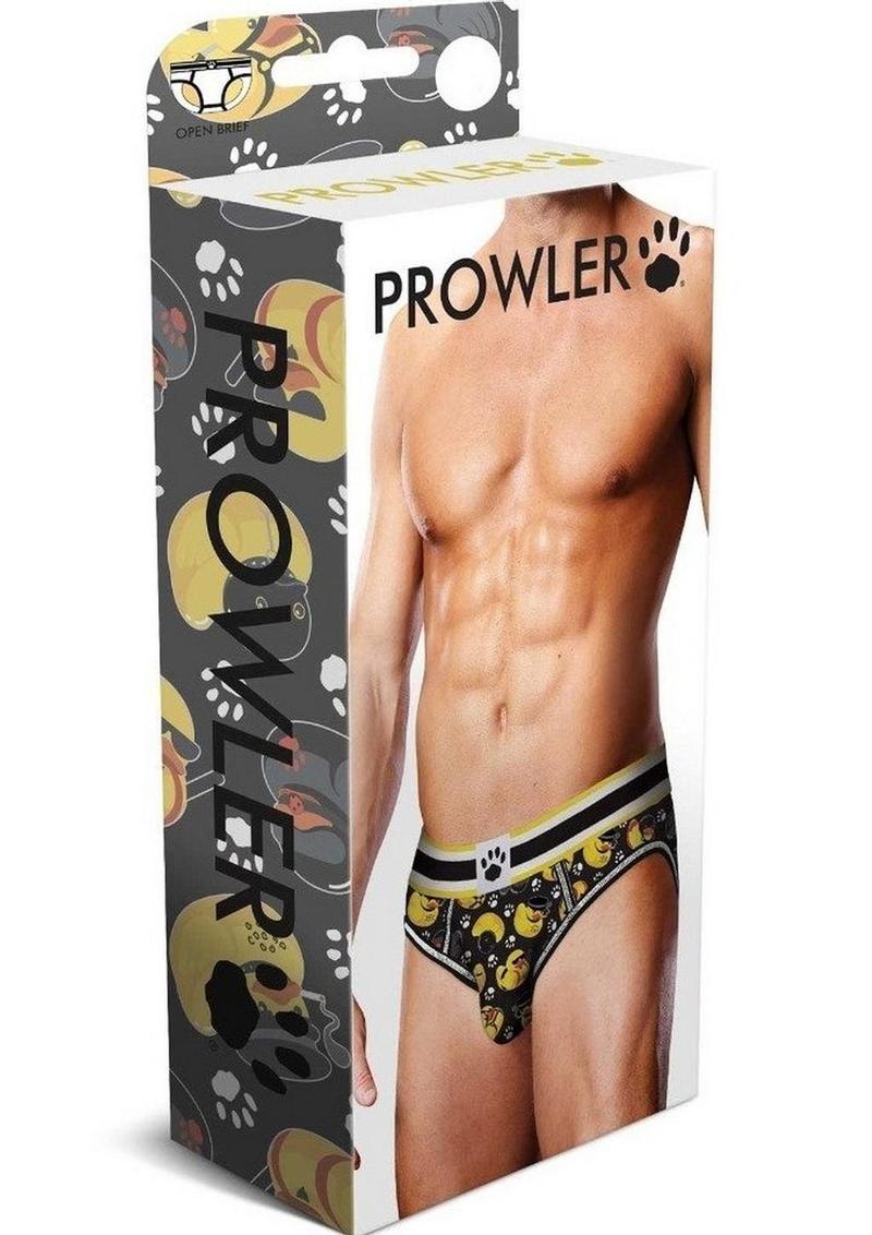 Prowler Spring/Summer 2023 BDSM Rubber Ducks Open Brief - Large - Black/Yellow