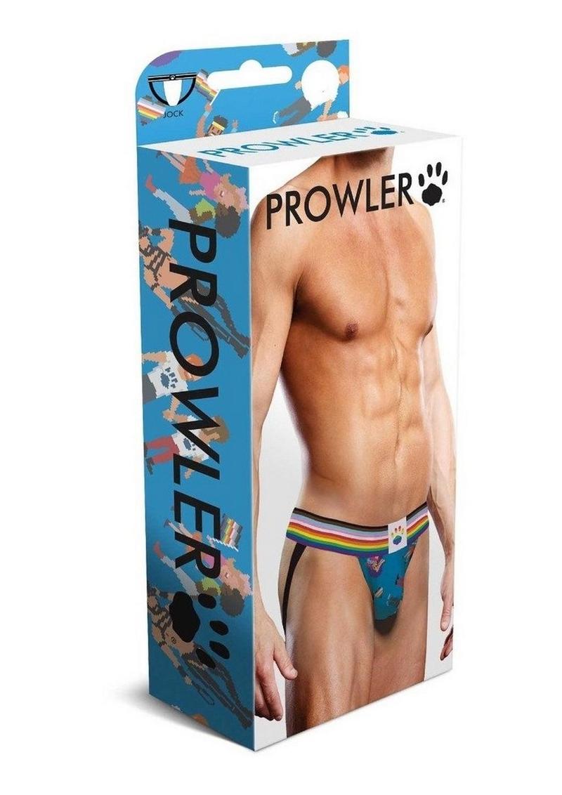 Prowler Spring/Summer 2023 Pixel Art Gay Pride Collection Jock - Small - Blue/Multicolor