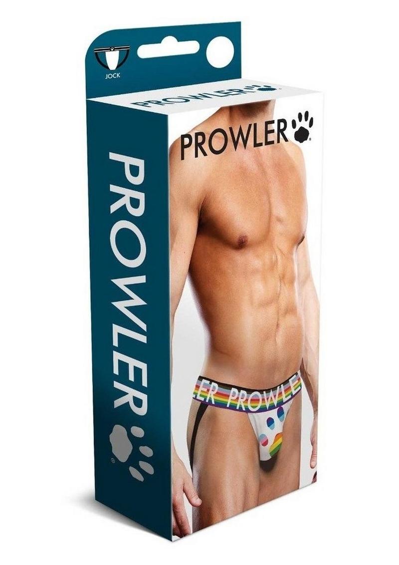 Prowler White Oversized Paw Jock - XXLarge - White/Rainbow