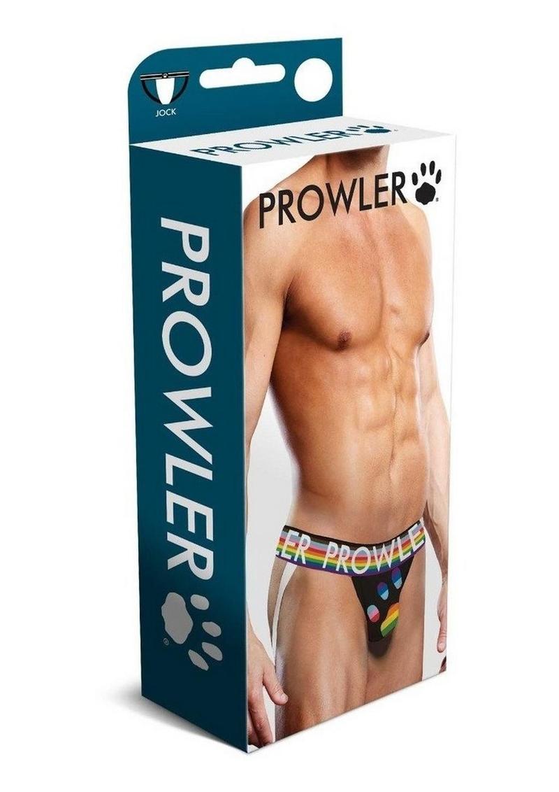 Prowler Black Oversized Paw Jock - XXLarge - Black/Rainbow