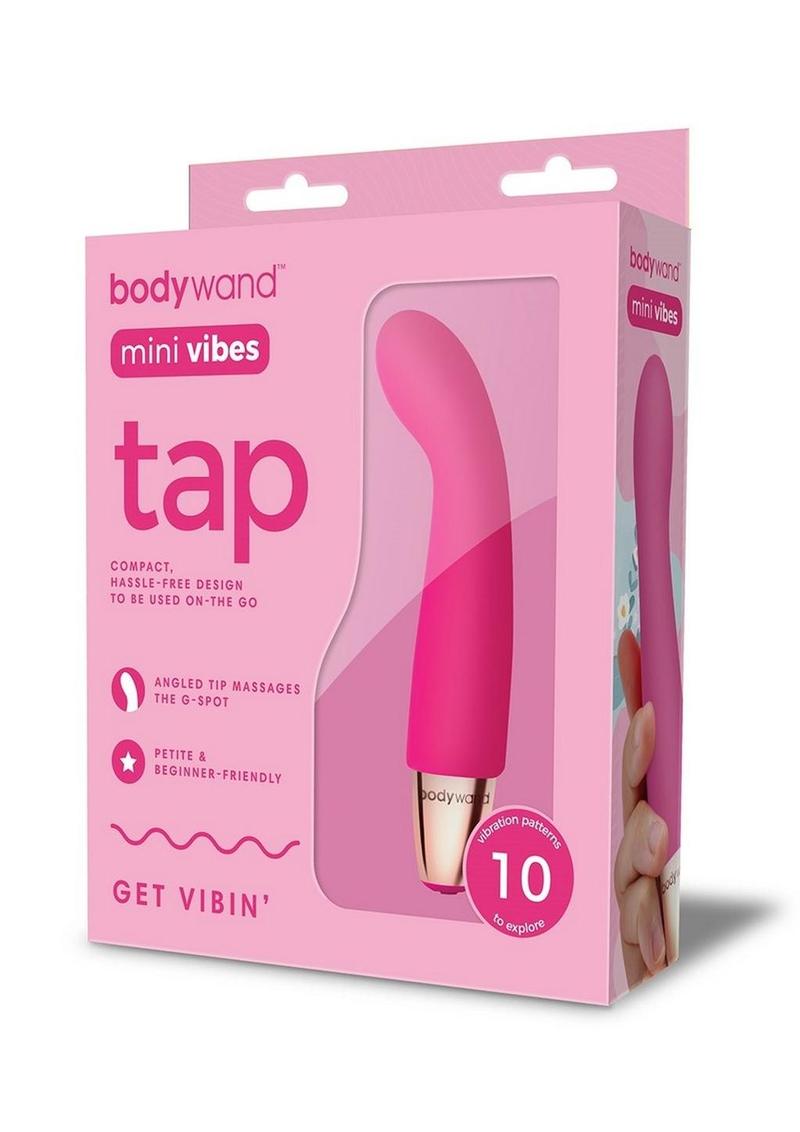 Bodywand Mini Vibes Tap Rechargeable Silicone Clitoral Stimulator- Pink