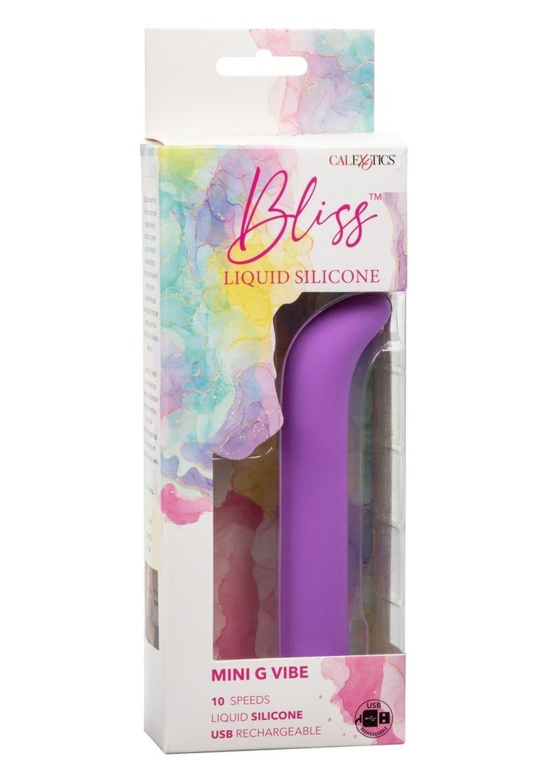 Bliss Liquid Silicone Rechargeable Mini G Vibrator - Purple