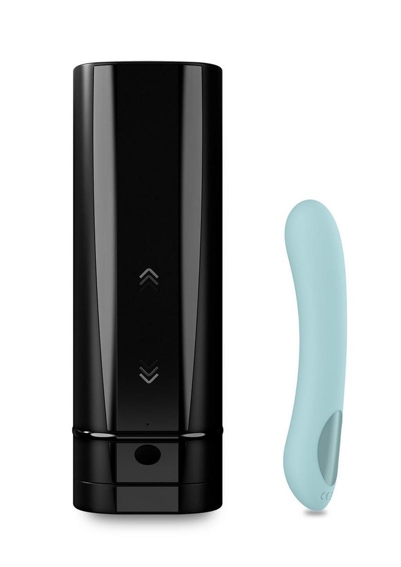 Kiiroo Onyx+ and Pearl2+ Couple Set Masturbator and Vibrator - Turquoise