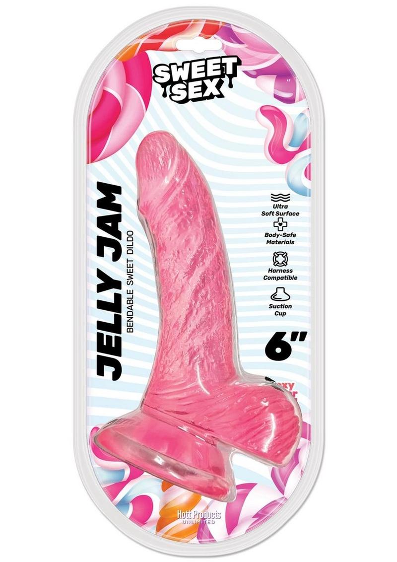 Sweet Sex Jelly Jam Silicone Dildo 6in - Pink