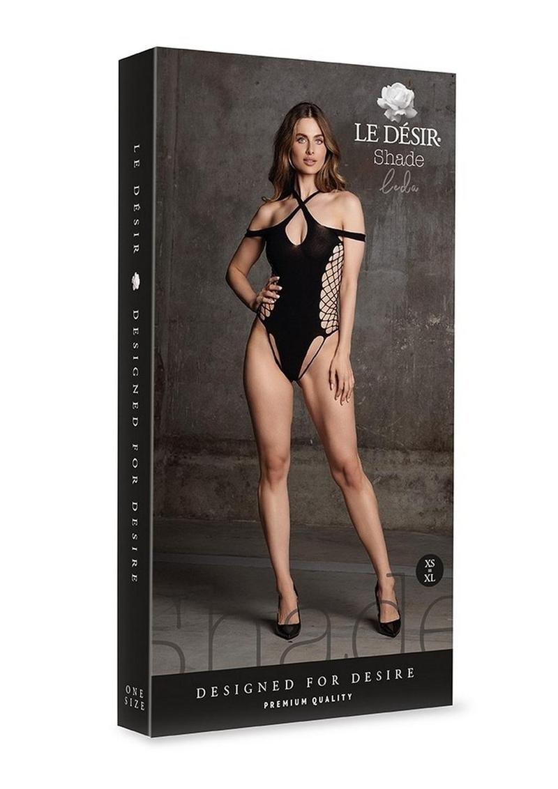 Le Desir Shade Leda XIII Body with Crossed Neckline and Off Shoulder Straps- O/S - Black