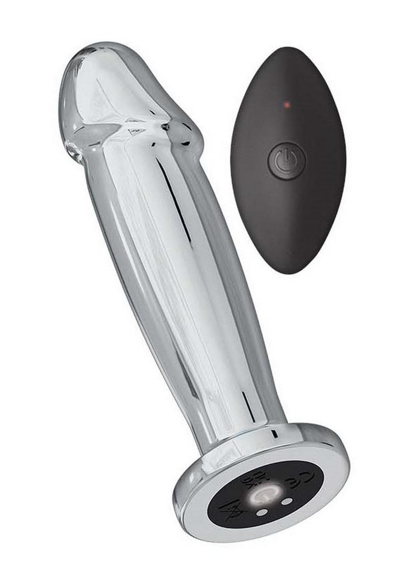 Ass-Sation Remote Control Vibrating Metal Anal Ecstasy - Silver