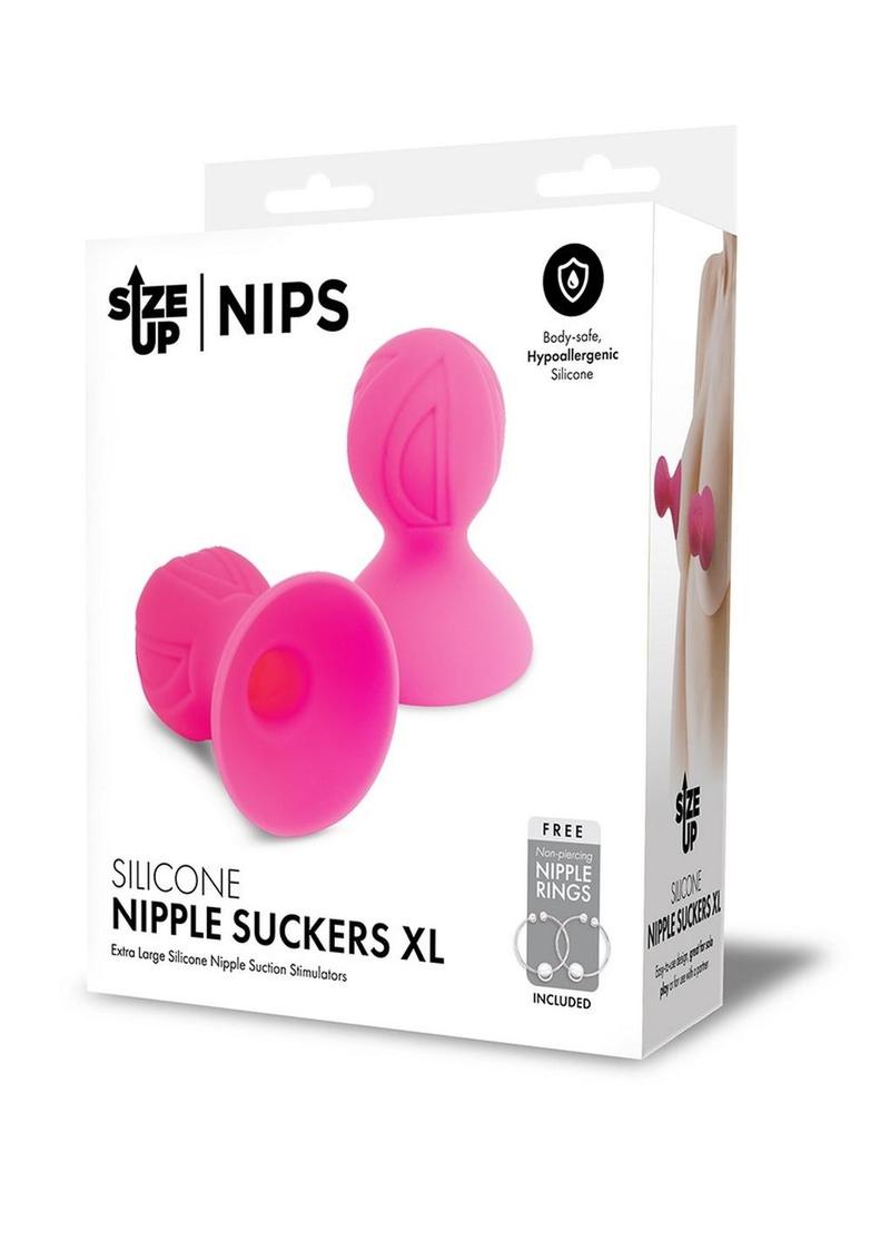 Size Up Silicone Nipple Suckers - XLarge - Pink