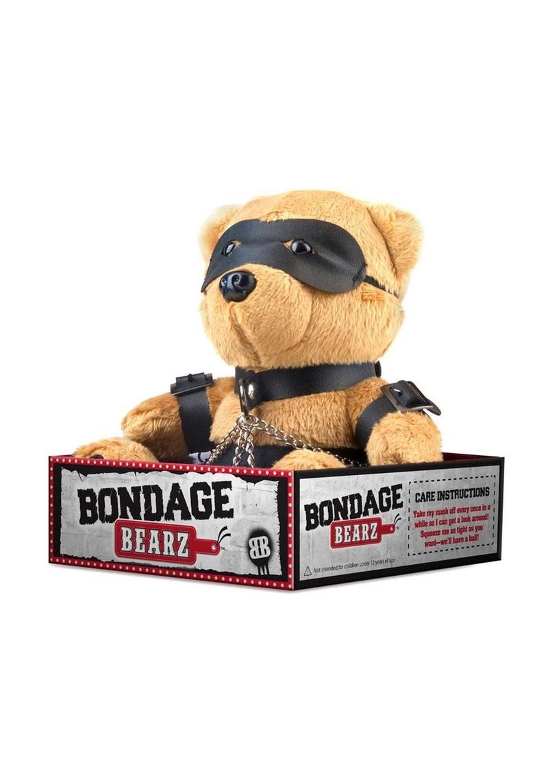 Bondage Bearz Charlie Chains Stuffed Animal - Brown/Black