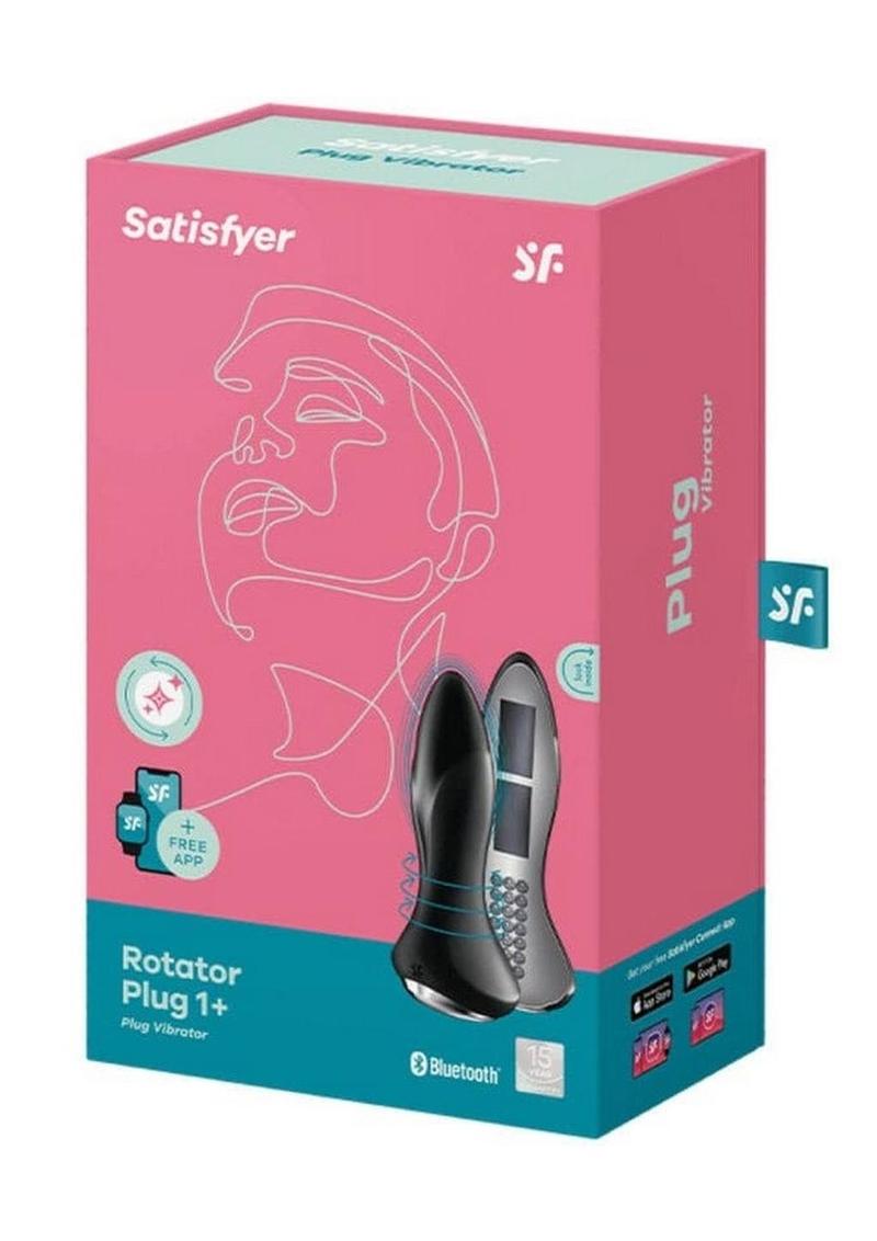 Satisfyer Rotator Plug 1+ Silicone Vibrating Anal Stimulator - Black