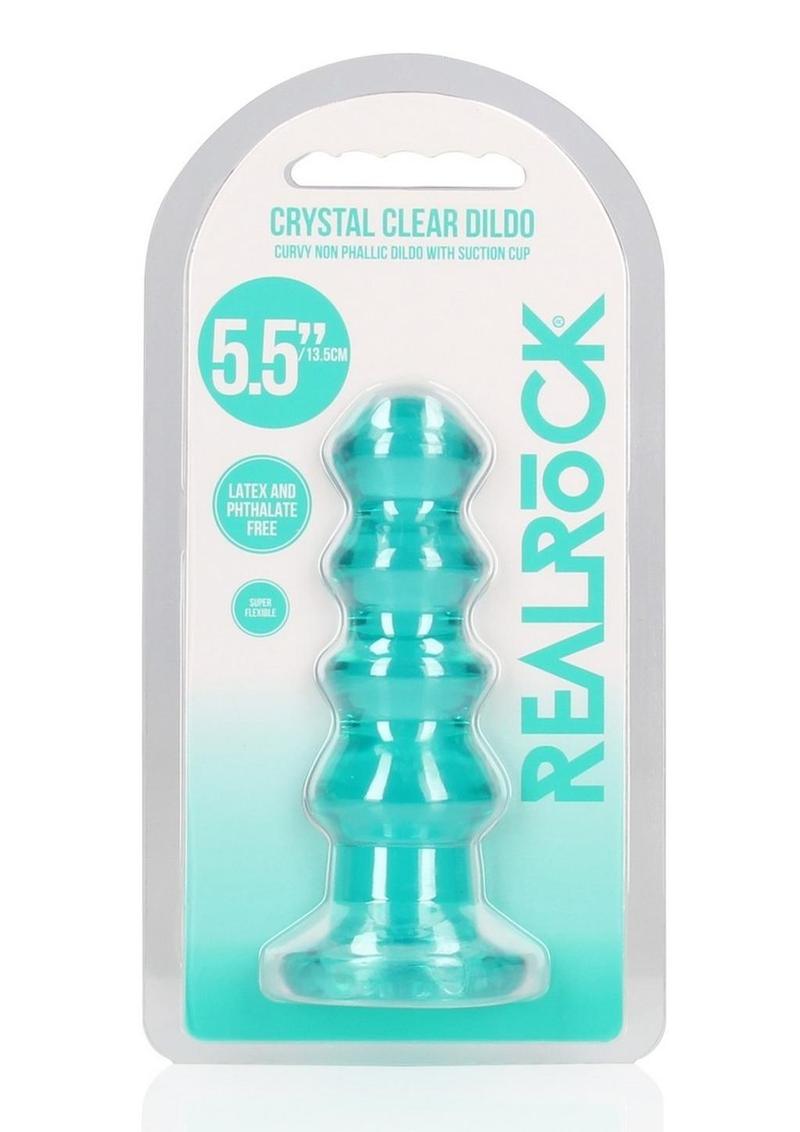 RealRock Curvy Dildo or Butt Plug 5.5in - Turquoise