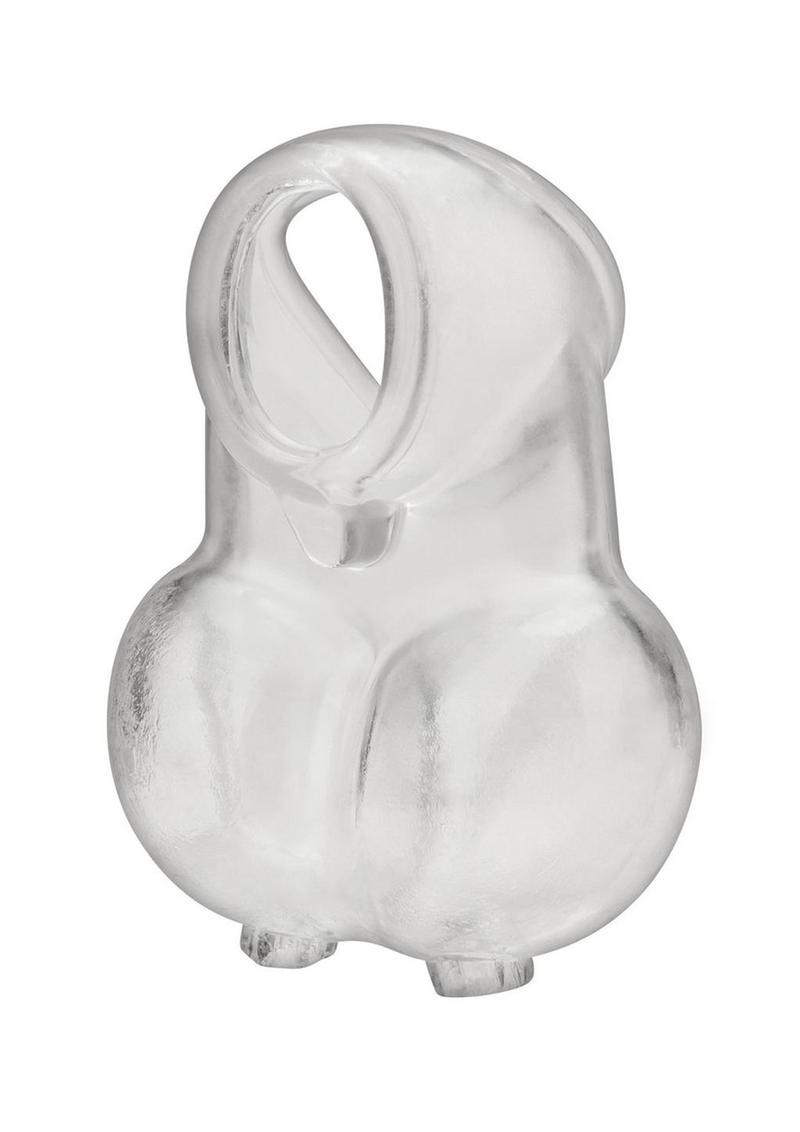 Blue Line Ball Sheath with Compression Cock Support - Clear