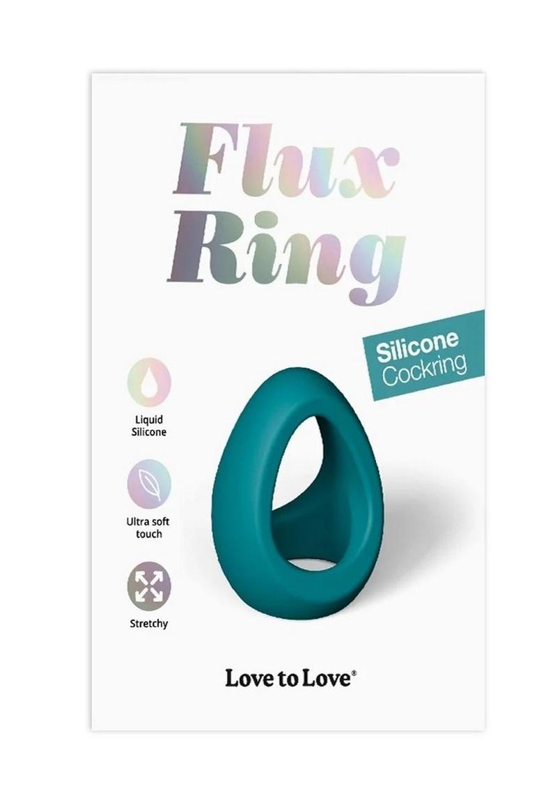 Flux Ring Silicone Cock Ring - Teal Me