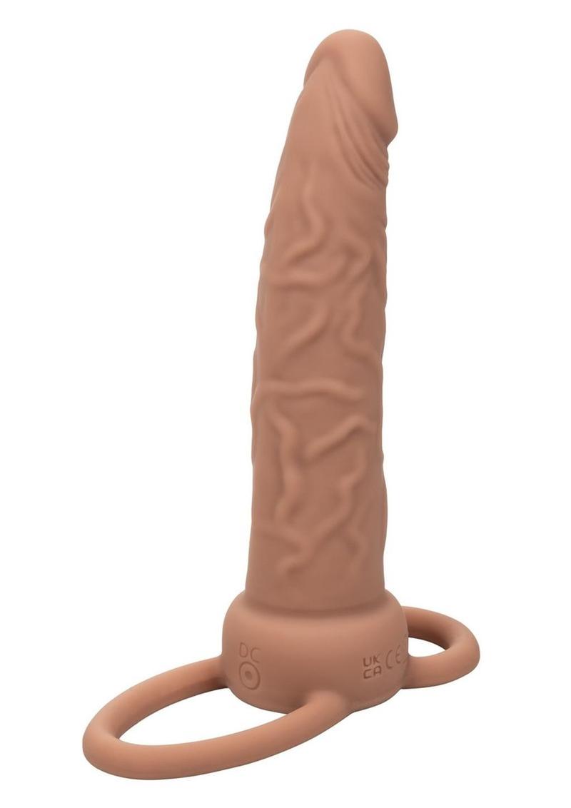 Performance Maxx Rechargeable Silicone Dual Penetrator - Chocolate