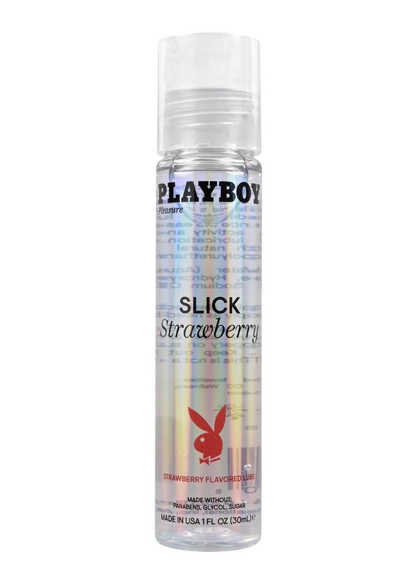 Playboy Slick Strawberry Flavored Water Based Lubricant 1oz