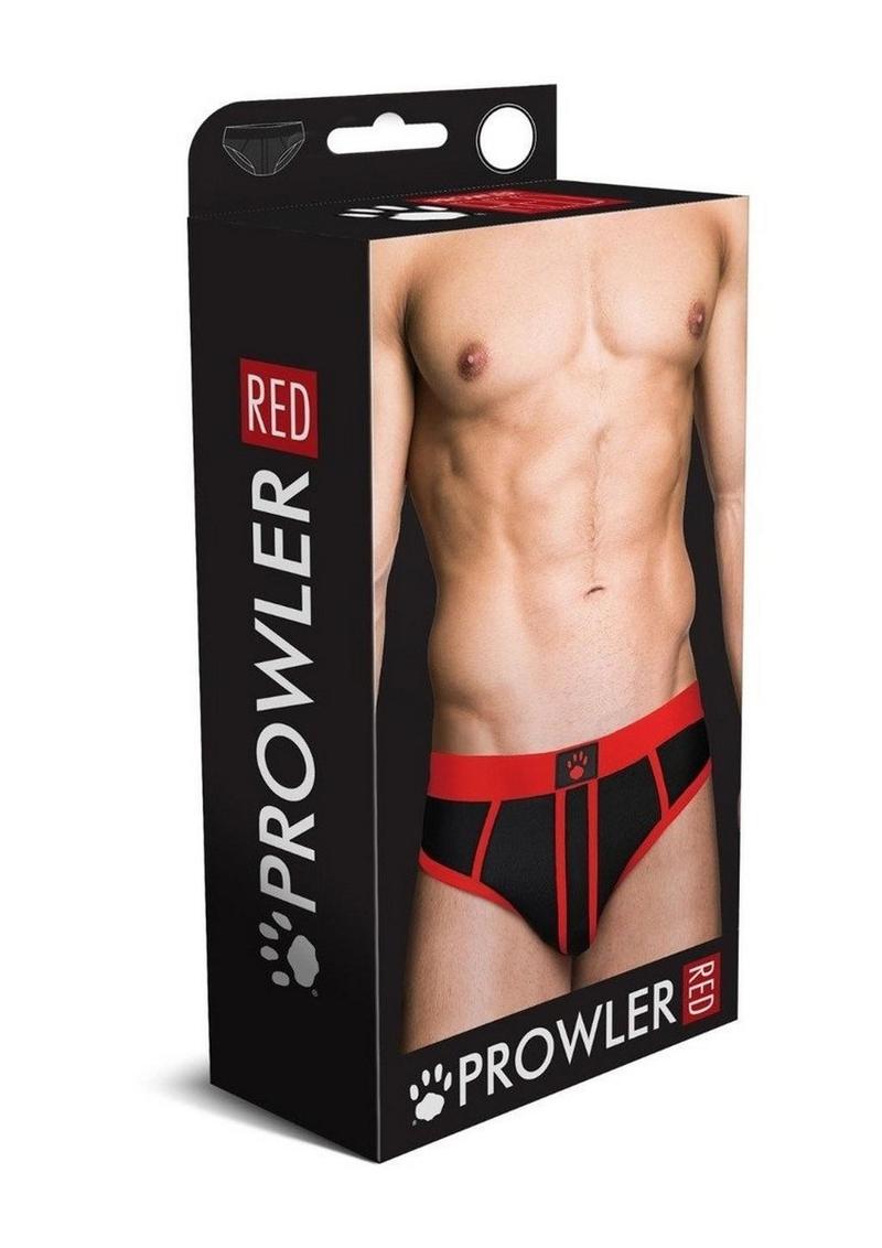 Prowler Red Ass-Less Brief - Small - Black/Red