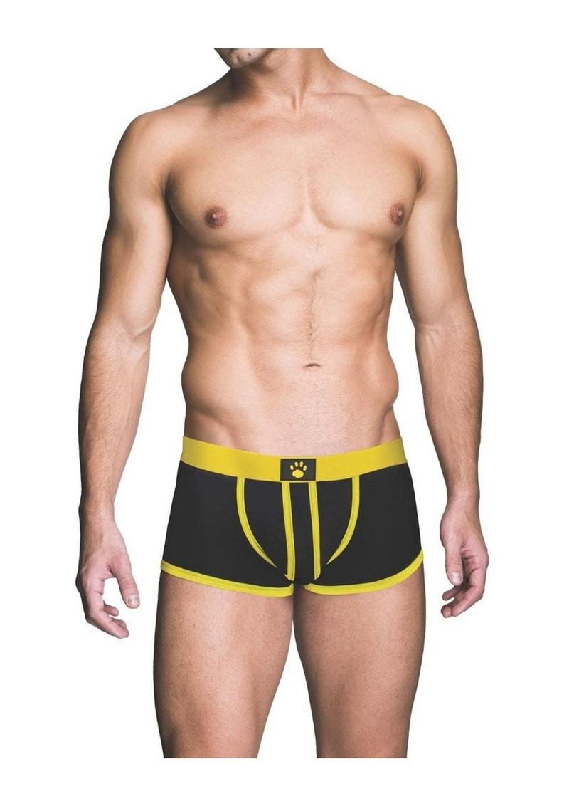 Prowler Red Ass-Less Trunk - Small - Yellow/Black