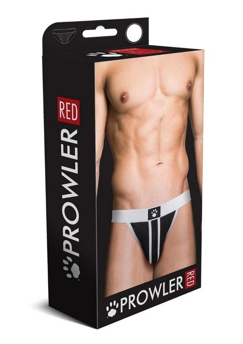 Prowler Red Ass-Less Jock - Large - White/Black