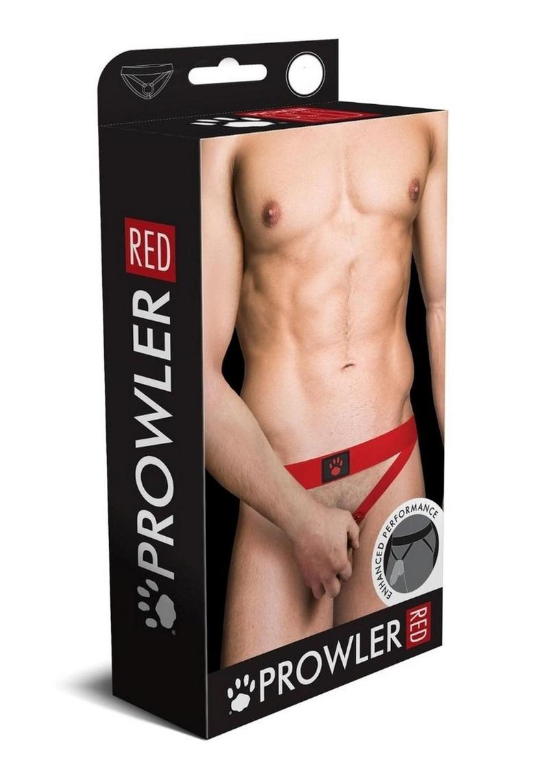Prowler Red Ass-Less Cock Ring - Large - Red